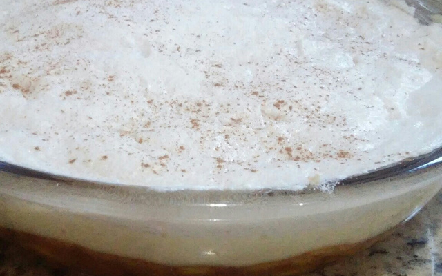 Doce de banana com creme