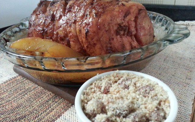Lombo assado com batata doce