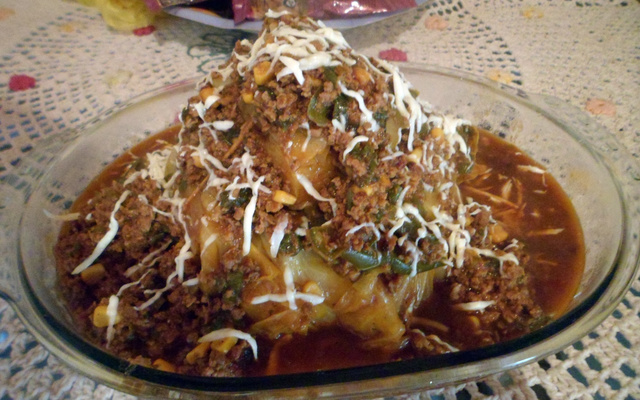 Repolho recheado da tais