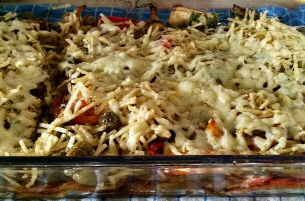 Salada de berinjela no forno