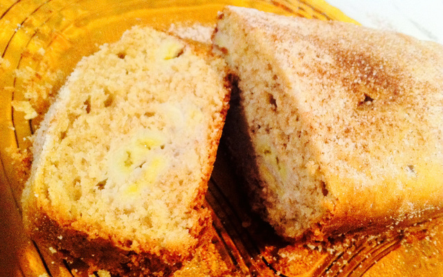 Cake de banana com canela
