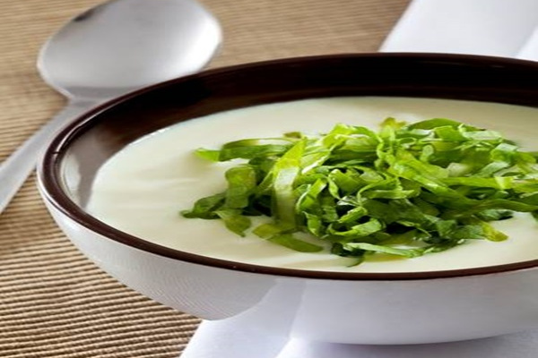 Creme de palmito com escarola