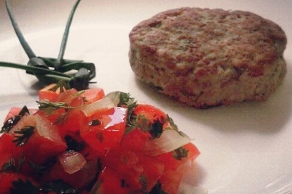 Hambúrguer bovino caseiro (glúten free) sem sopa de cebola