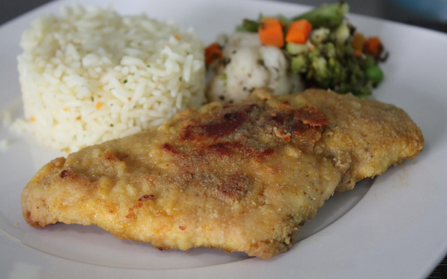 Filé de frango à milanesa sem fritura