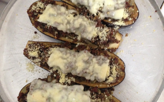 Barquinhos de berinjela