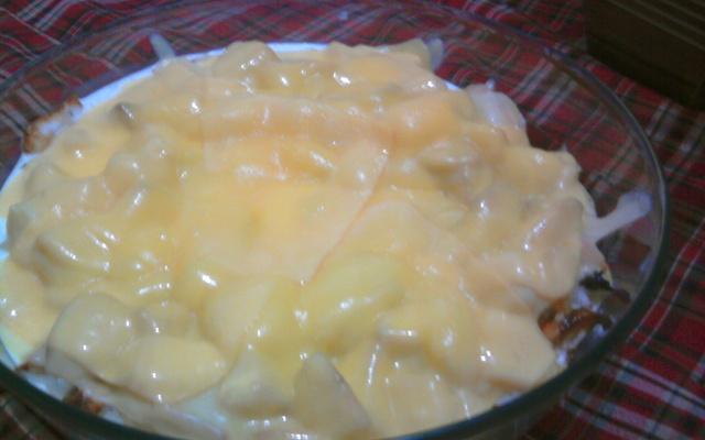 Batata gratinada com queijo