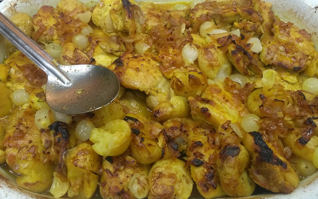 Frango assado ao molho de laranja