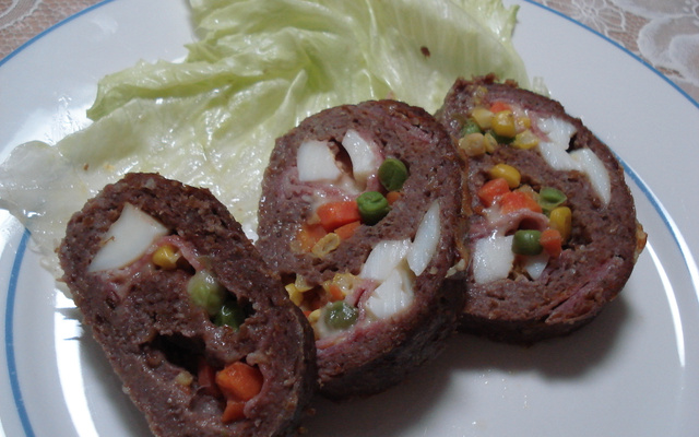 Rocambole de carne da Erika