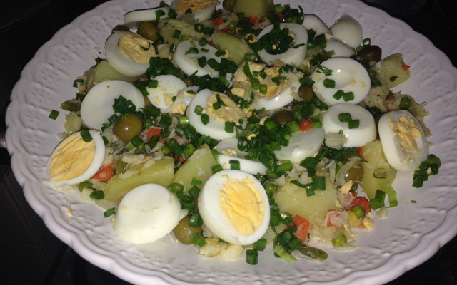 Salada de bacalhau rápida