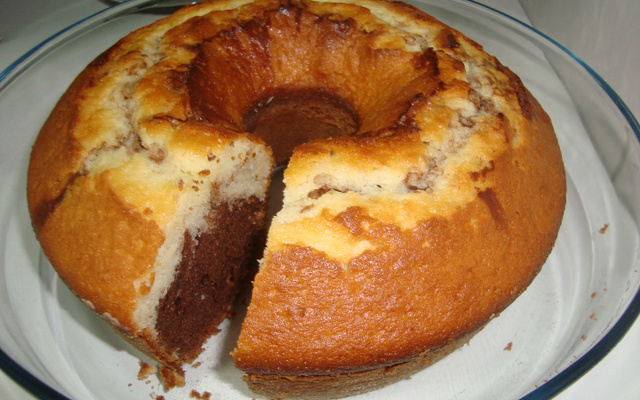 Bolo mármore com iogurte