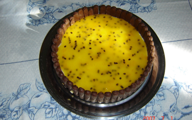 Torta mousse de maracujá