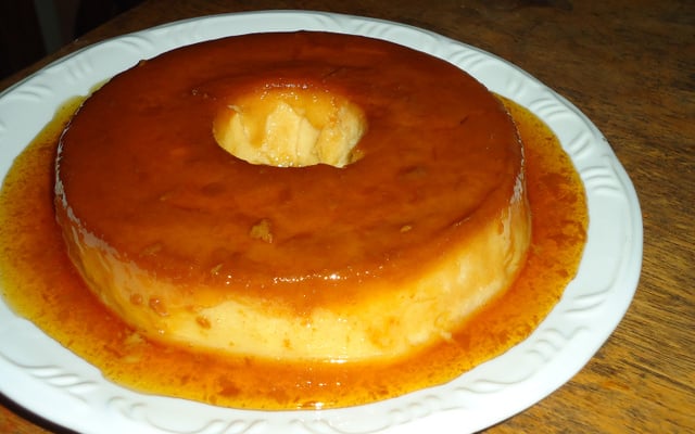 Pudim de pão com leite em pó