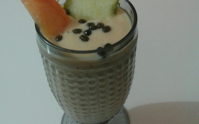 Vitamina de mamão e maçã