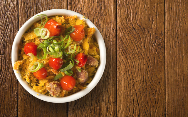 Farofa vegetariana de Natal