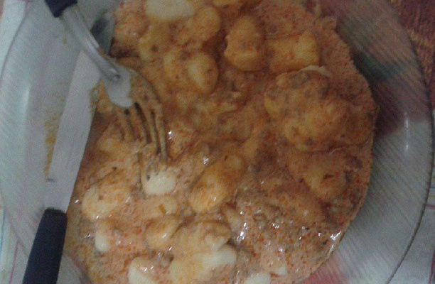 Nhoque pronto com molho especial