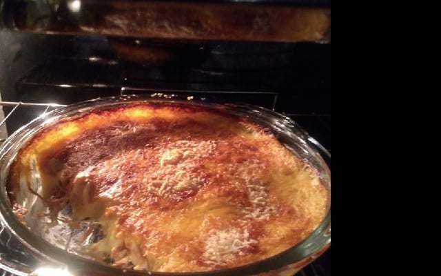 Escondidinho de frango com creme de milho