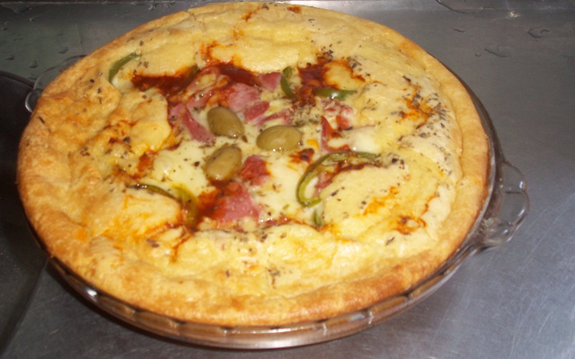 Torta de batata com frango cremoso