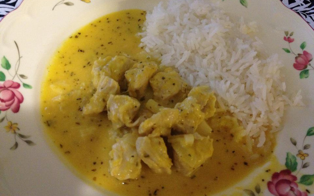 Frango ao molho de abóbora cabocha e requeijão