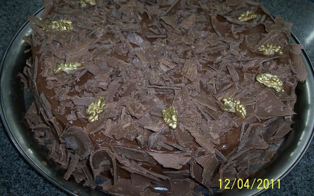 Bolo de chocolate trufado