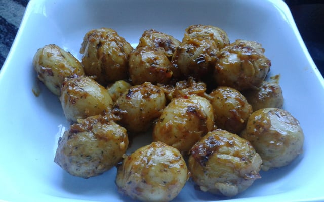 Pestisco de batatinha com mostarda