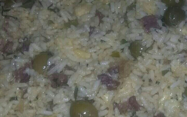 Arroz com carne seca