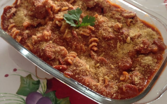 Macarronada ao molho de calabresa