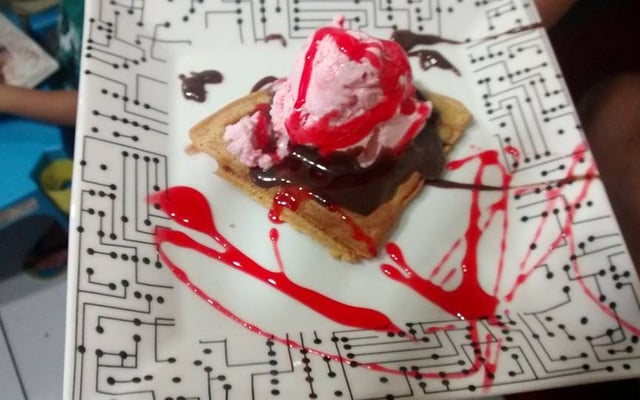 Waffle simples e delicioso