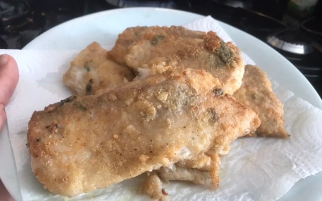 Filé de dourado empanado