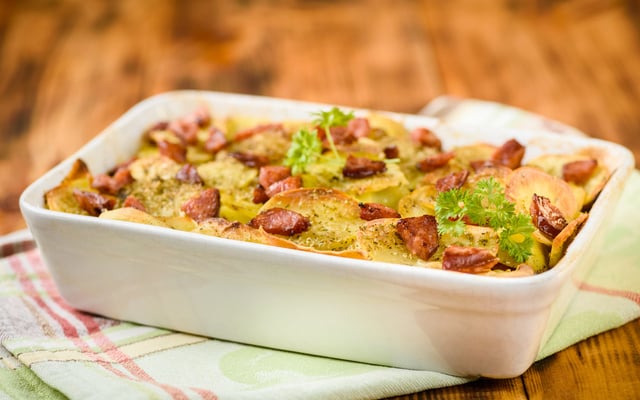 Cachorro quente de forno