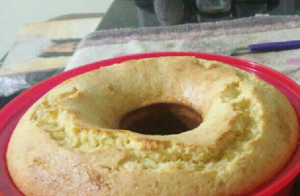 Bolo de milho com leite condesado