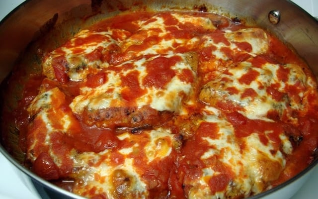 Coxa de frango à parmegiana