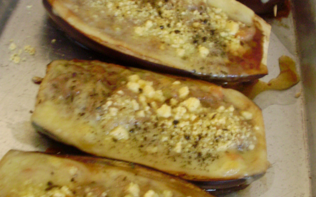 Barquinhos de berinjela