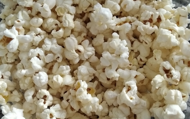 Pipoca de micro-ondas com milho comum