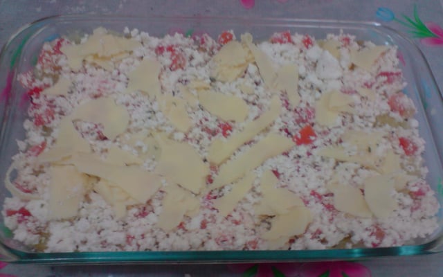 Batata assada gratinada