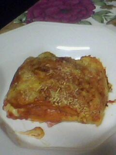 Lasanha 2 queijos e presunto