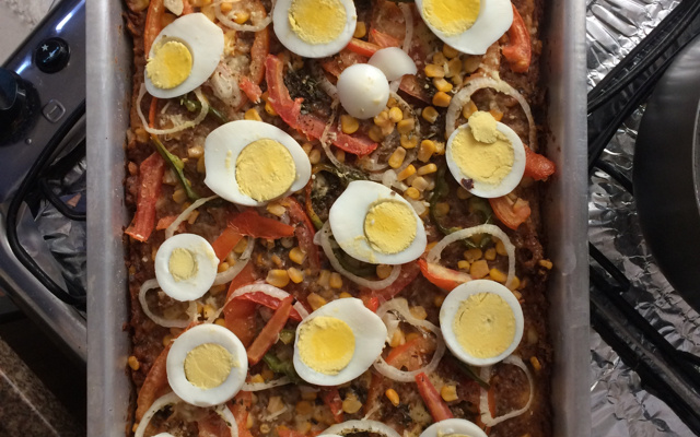 Pizza de sardinha da Tatá