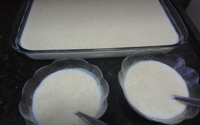 Arroz doce na panela de pressão