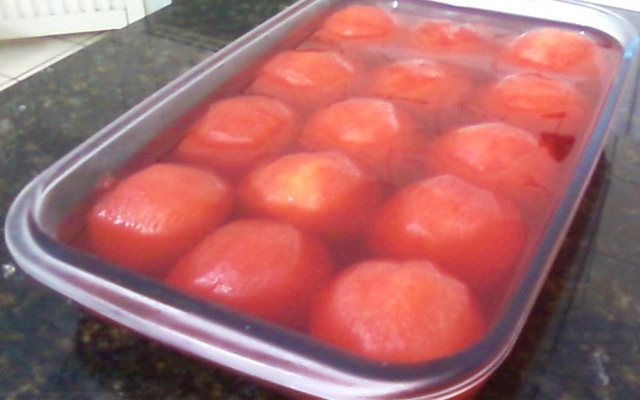 Doce refrescante de maçã