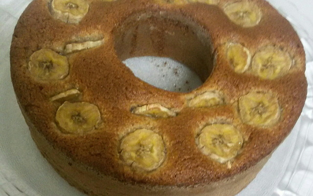 Bolo de banana de liquidificador