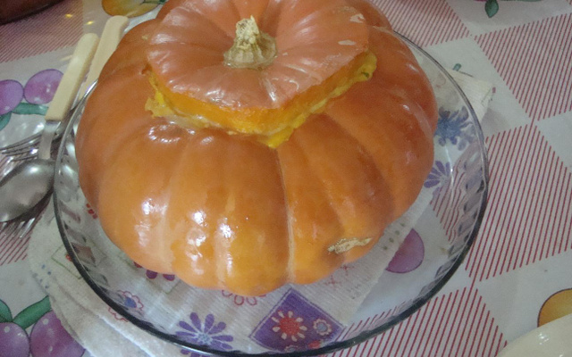 Moranga recheada com camarão da Vovó Mary