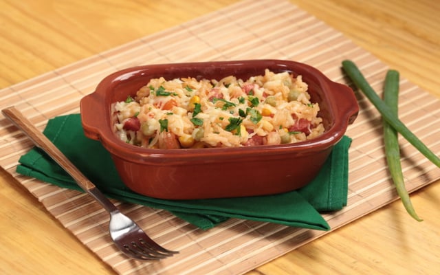 Arroz com linguiça
