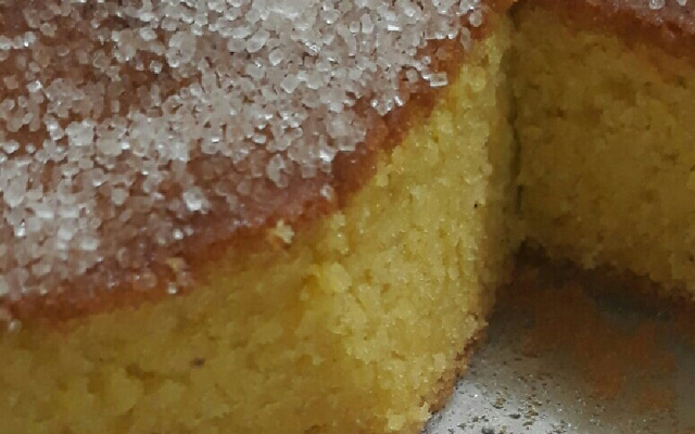 Bolo de fubá cozido de tia bel