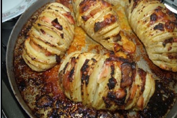 Batata assada com bacon