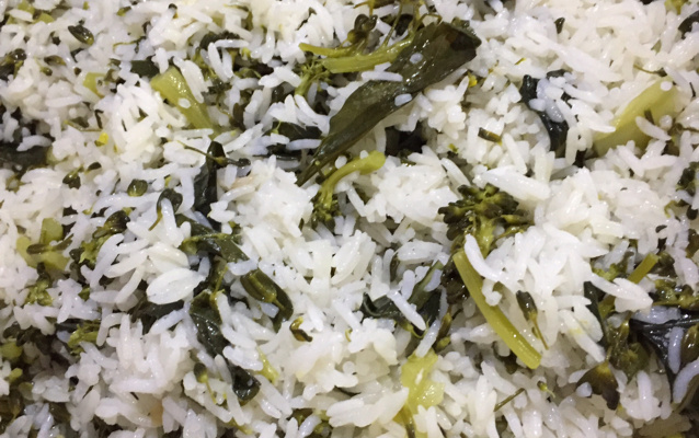 Arroz com brócolis