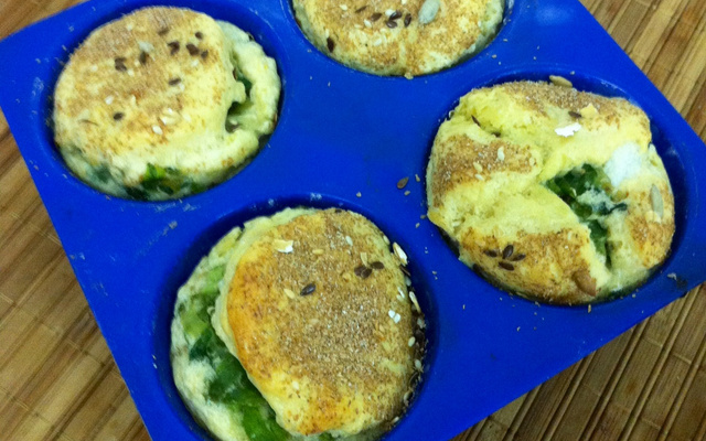 Muffins de escarola light