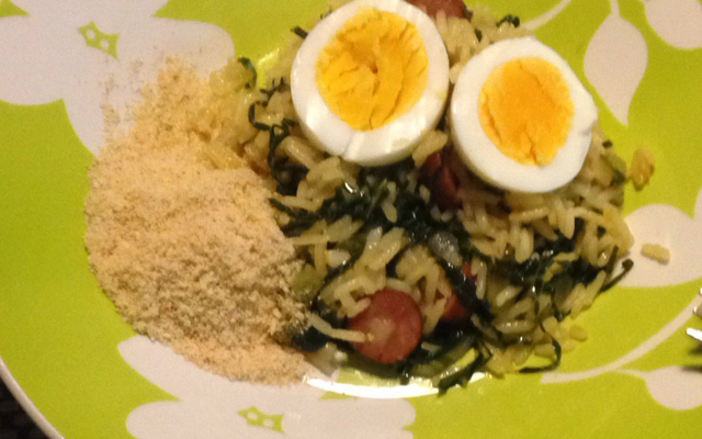 Arroz com couve