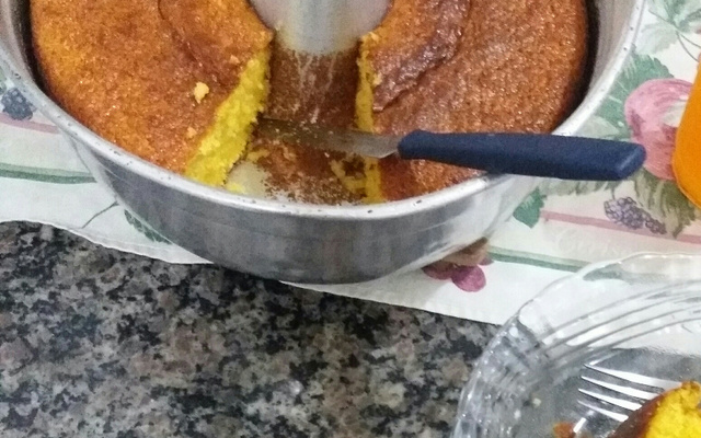 Bolo de milho e milharina
