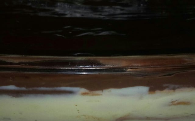 Pavê de chocolate com biscoito de maisena diferente