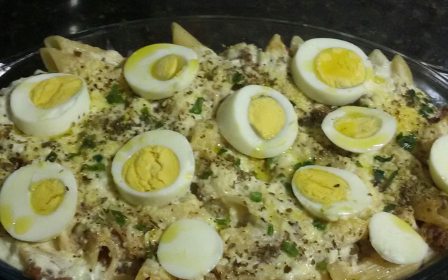 Macarrão com carne moída