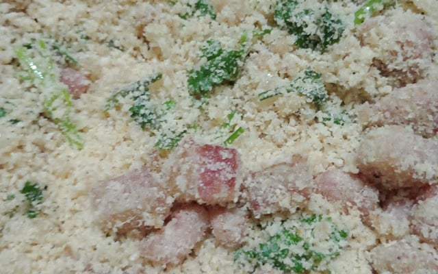 Farofa crocante com bacon